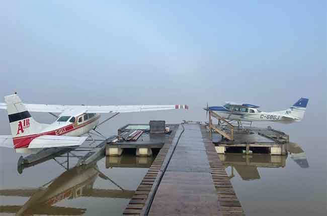 Sandy Lake Seaplane Service floatplane and wheel charter aircraft